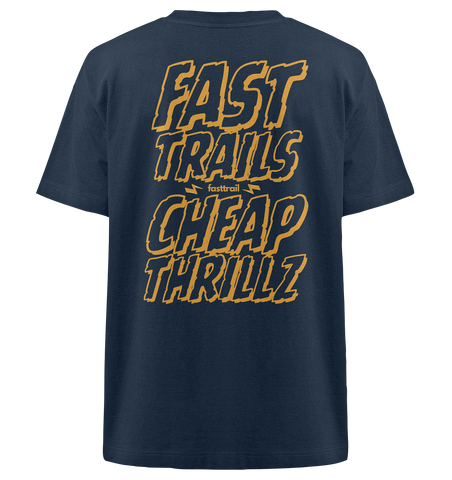 *fast trails - cheap thrillz* Heavy Oversized Shirt navy