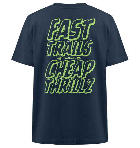 *fast trails - cheap thrillz* Heavy Oversized Shirt navy