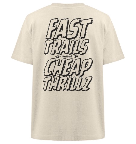 *fast trails - cheap thrillz*  - Heavy Oversized Shirt natural raw