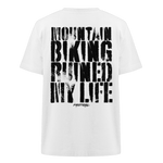 *MTB ruined my life* Heavy Oversized Shirt white