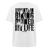 *MTB ruined my life* Heavy Oversized Shirt white