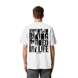 *MTB ruined my life* Heavy Oversized Shirt white
